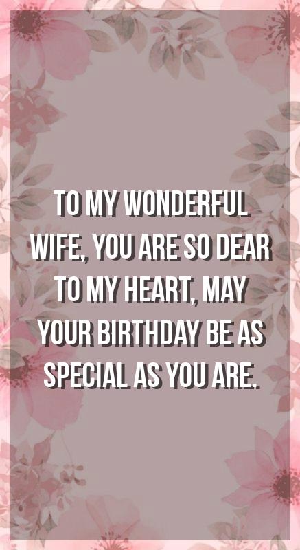 happy birthday wishes for the wife
